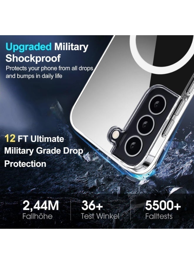 جراب شفاف لهاتف سامسونج جالاكسي S21 FE 5G [متوافق مع ماج سيف] [مغناطيس قوي] [لا يصفر] غطاء هاتف مغناطيسي رفيع وخفيف الوزن ومتين وشفاف - Image 3